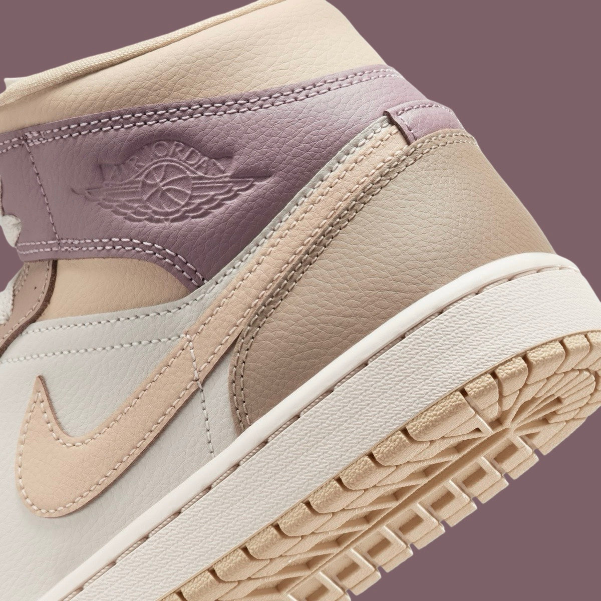 Jordan 1 Mid Light Orewood Brown Taupe Grey (Women's) - Vista 8