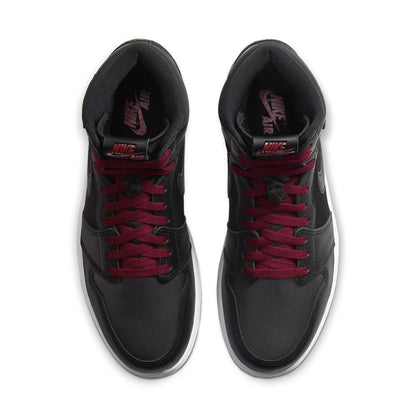 Jordan 1 Retro High Black Satin Gym Red - Vista 3