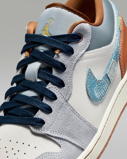 Jordan 1 Low SE Phantom Repaired Denim Swoosh - Vista 7