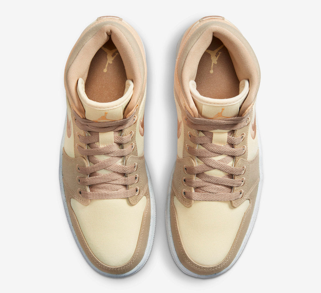 Jordan 1 Mid SE Canvas Khaki (Women's) - Vista 4