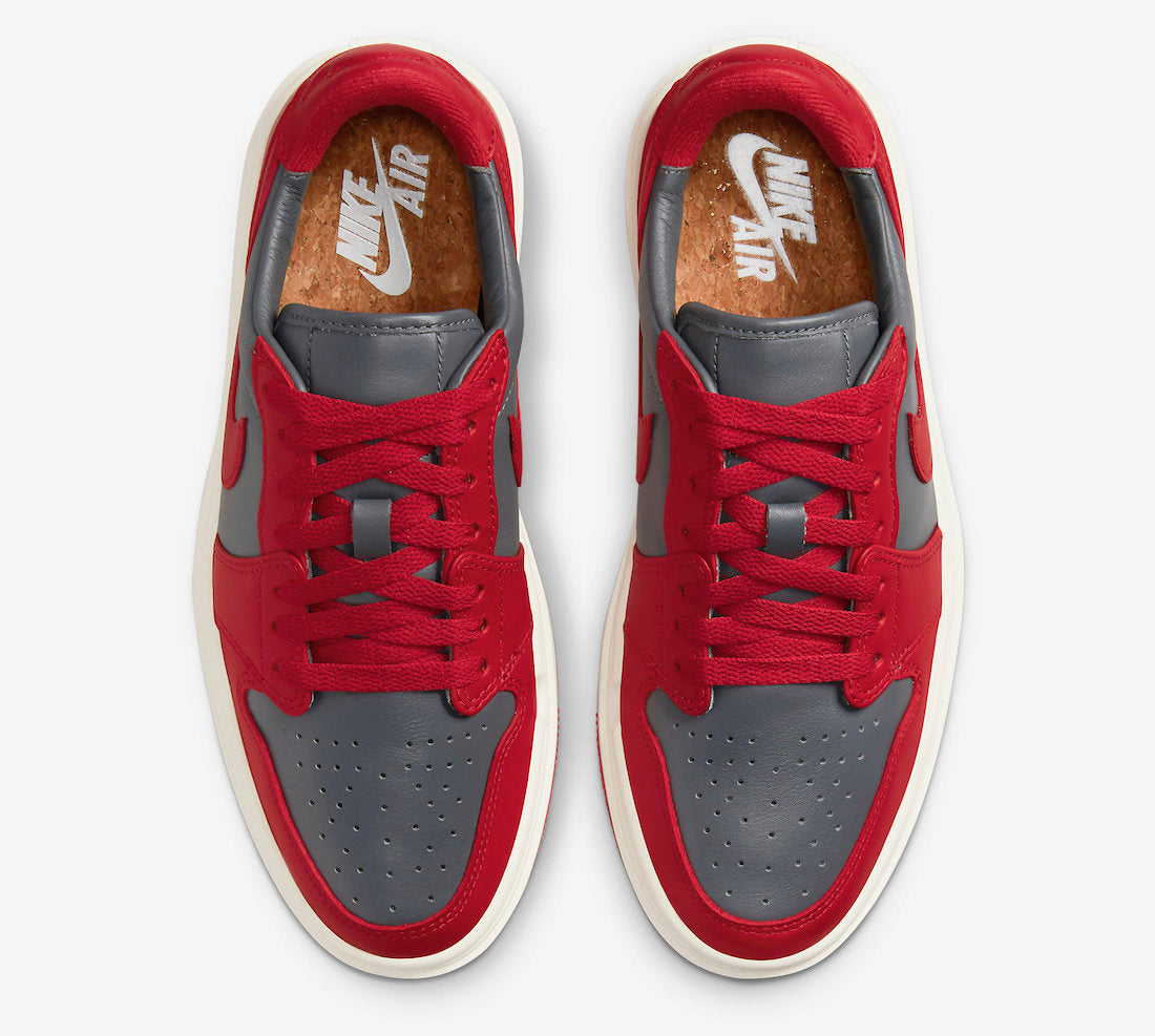 Jordan 1 Elevate Low Dark Grey Varsity Red (Women's) - Vista 4