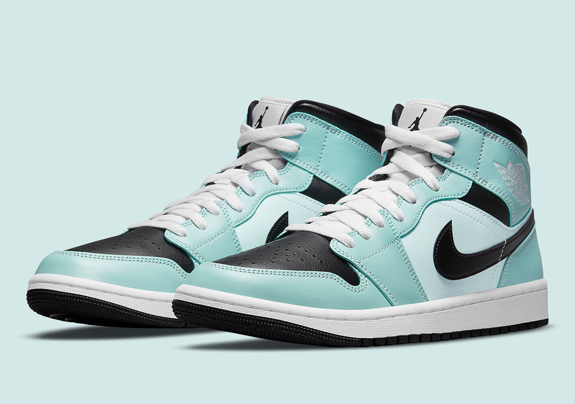 Jordan 1 Mid Aqua Blue Tint (Women's) - Vista 1
