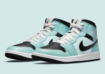 Jordan 1 Mid Aqua Blue Tint (Women's) - Vista 1