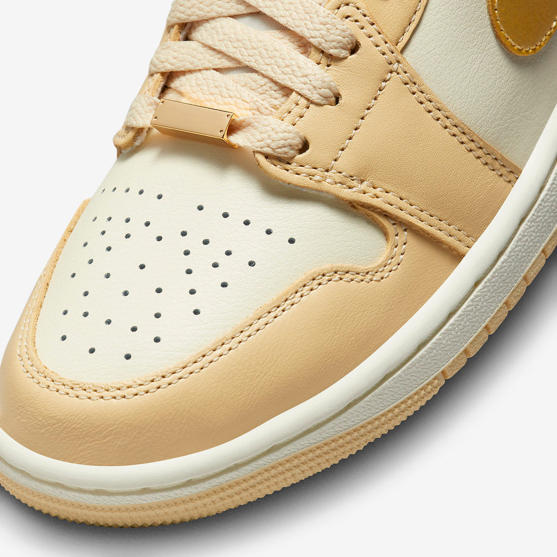 Jordan 1 Mid SE Pale Vanilla Metallic Gold - Vista 7