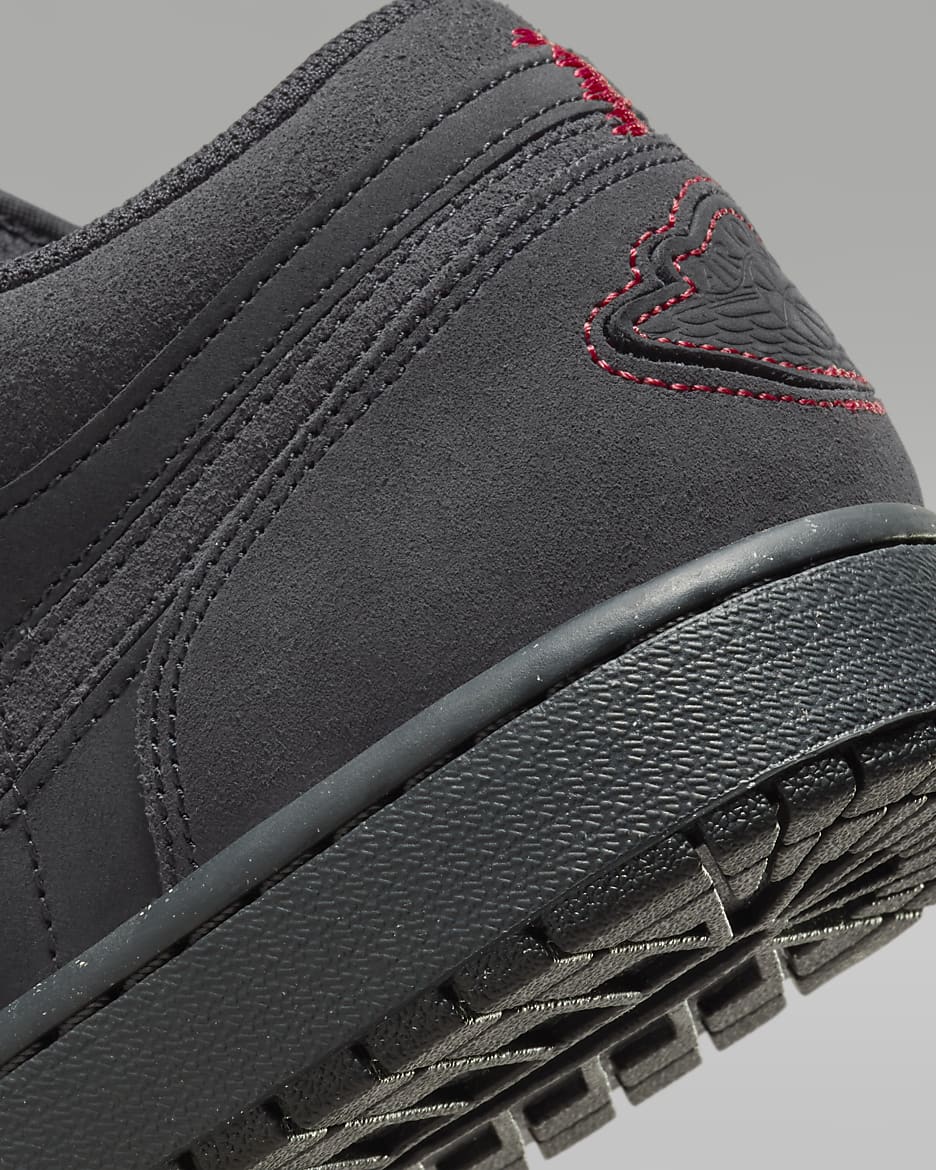 Jordan 1 Low SE Craft Dark Smoke Grey Varsity Red - Vista 8