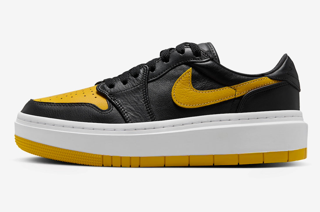 Jordan 1 Elevate Low Black Yellow Ochre (Women's) - Vista 2