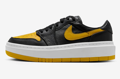 Jordan 1 Elevate Low Black Yellow Ochre (Women's) - Vista 2