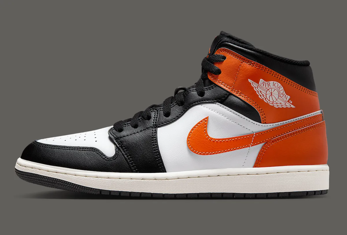 Jordan 1 Mid Black Toe Starfish - Vista 2