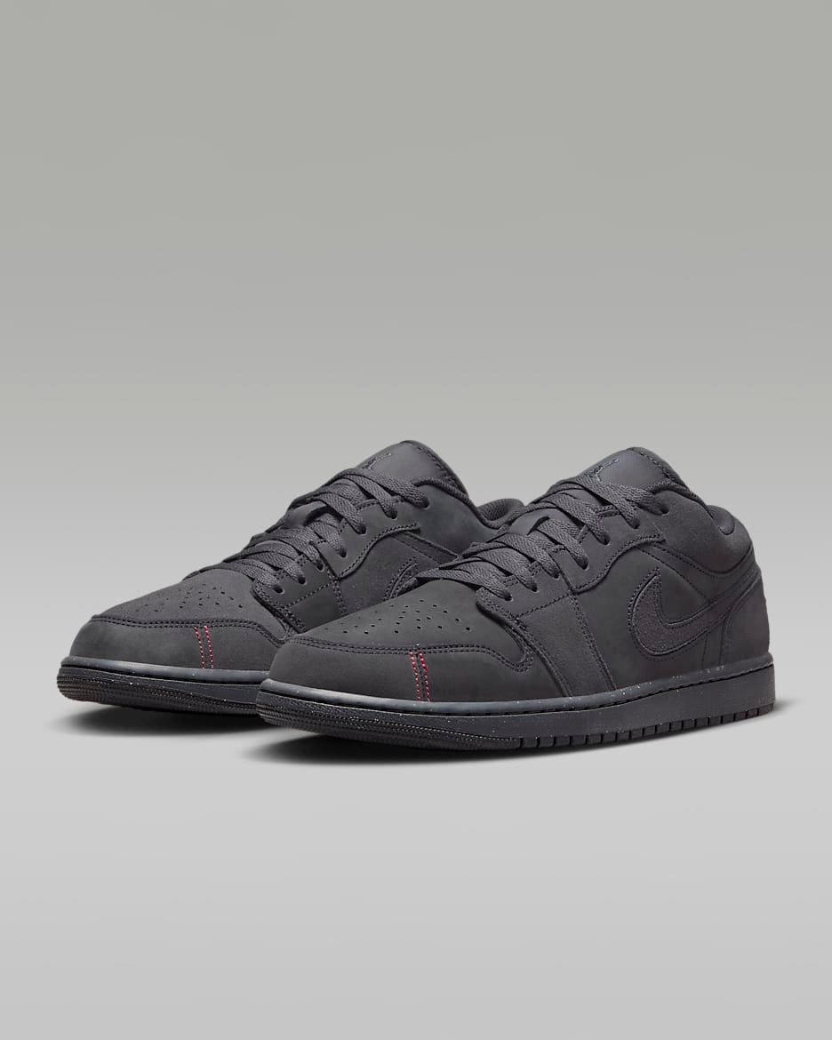 Jordan 1 Low SE Craft Dark Smoke Grey Varsity Red - Vista 5