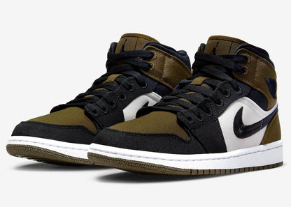 Jordan 1 Mid Olive Toe (Women's) - Vista 1