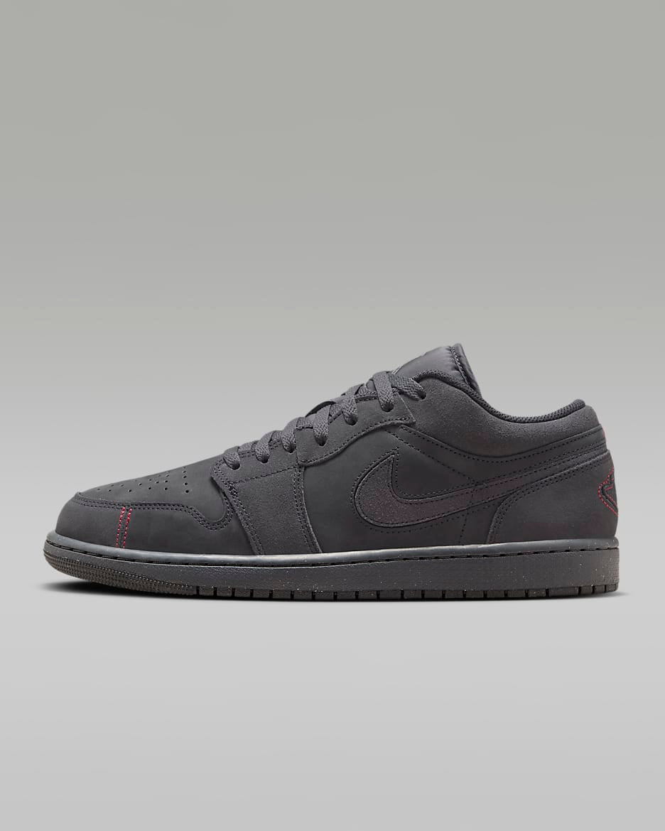 Jordan 1 Low SE Craft Dark Smoke Grey Varsity Red - Vista 1