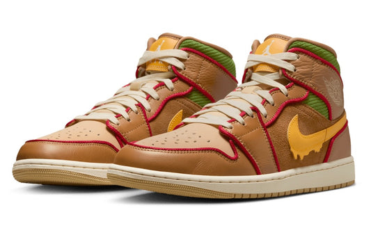 Jordan 1 Mid SE Cheeseburger - Vista 1