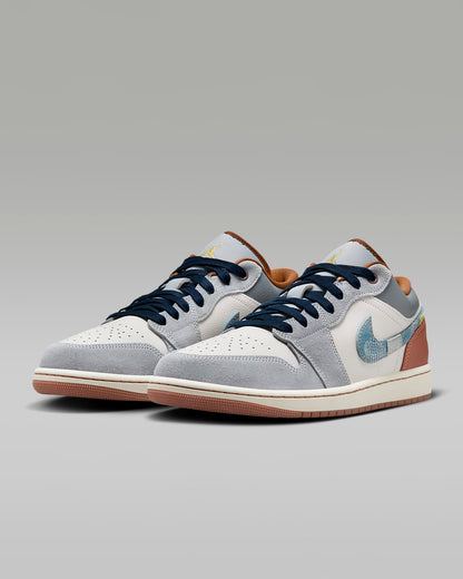 Jordan 1 Low SE Phantom Repaired Denim Swoosh - Vista 5