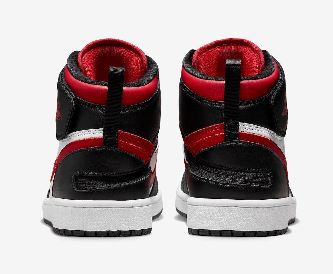 Jordan 1 High FlyEase Black White Fire Red - Vista 5