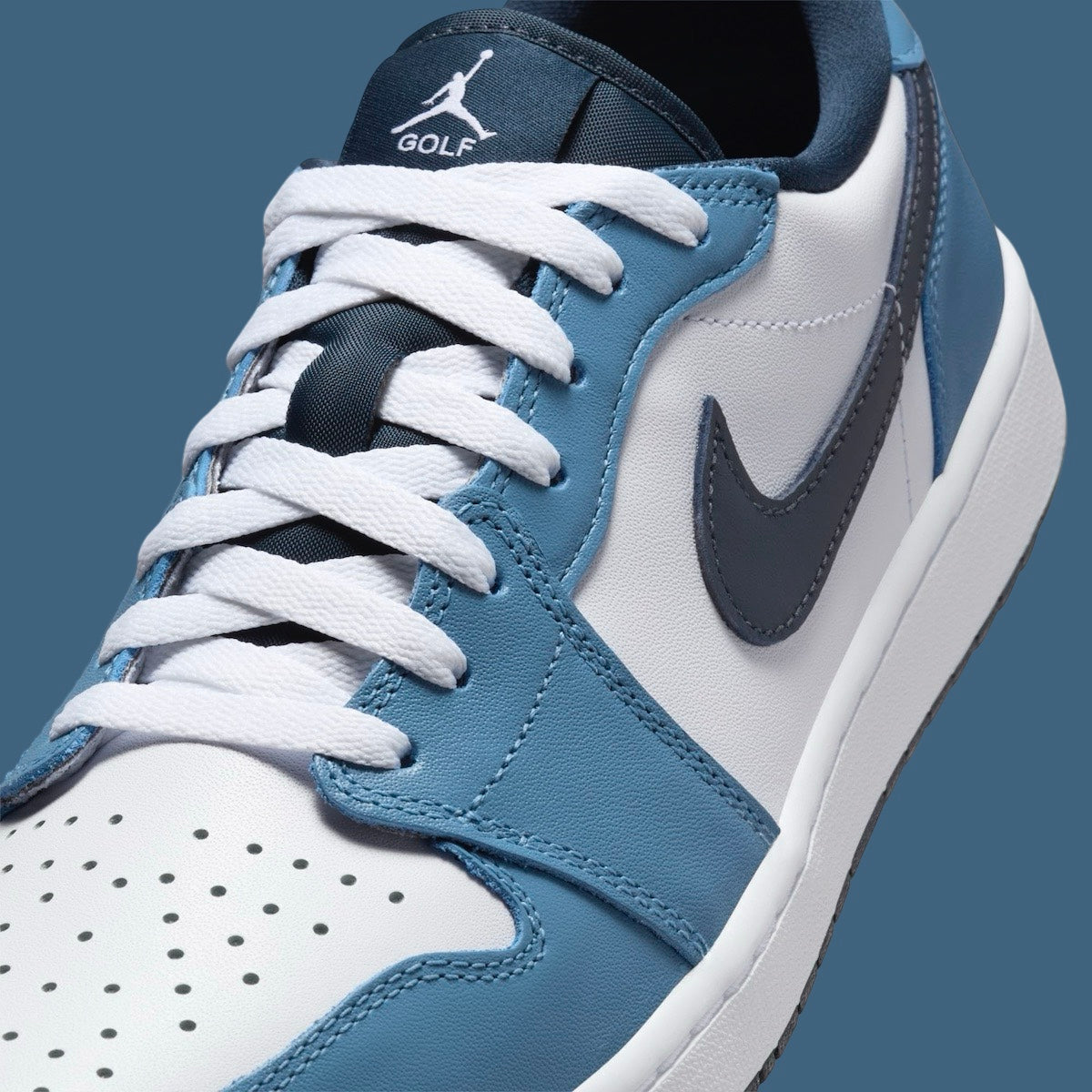 Jordan 1 Low Golf White Aegean Storm - Vista 7
