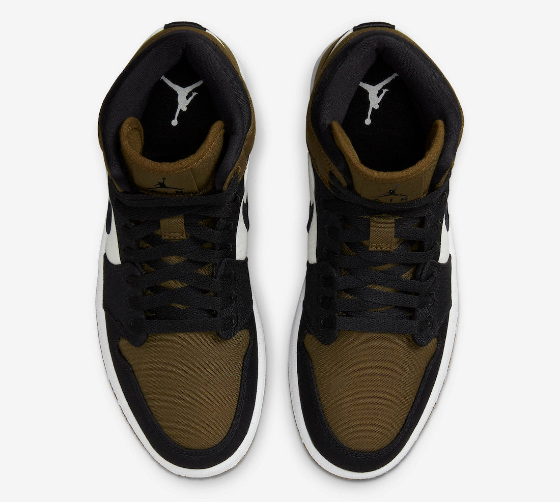 Jordan 1 Mid Olive Toe (Women's) - Vista 4
