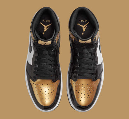 Jordan 1 Retro High Golf Patent Gold Toe - Vista 4