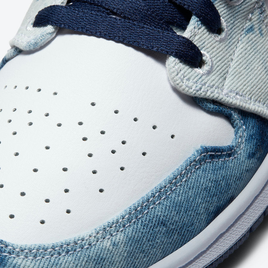 Jordan 1 Low Washed Denim - Vista 7