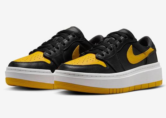 Jordan 1 Elevate Low Black Yellow Ochre (Women's) - Vista 1