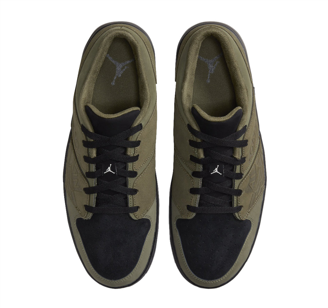 Jordan Nu Retro 1 Low Medium Olive Black - Vista 4