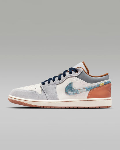 Jordan 1 Low SE Phantom Repaired Denim Swoosh - Vista 1