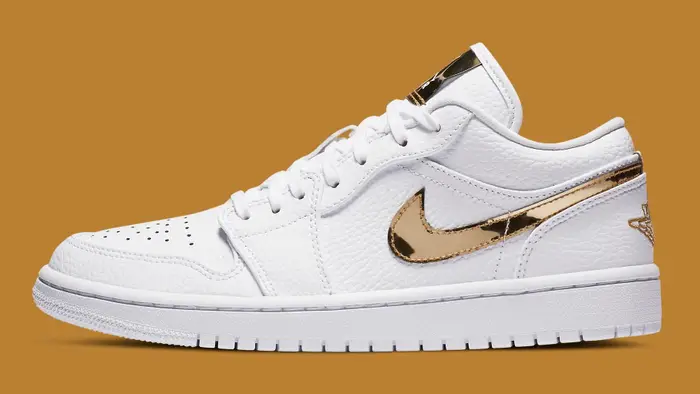 Jordan 1 Low White Metallic Gold - Vista 1