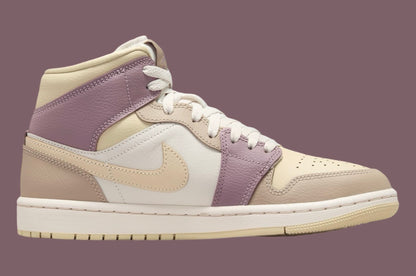 Jordan 1 Mid Light Orewood Brown Taupe Grey (Women's) - Vista 3