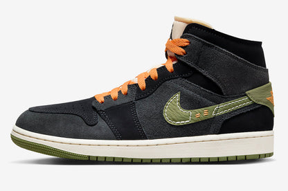 Jordan 1 Mid SE Craft Anthracite Light Olive - Vista 2