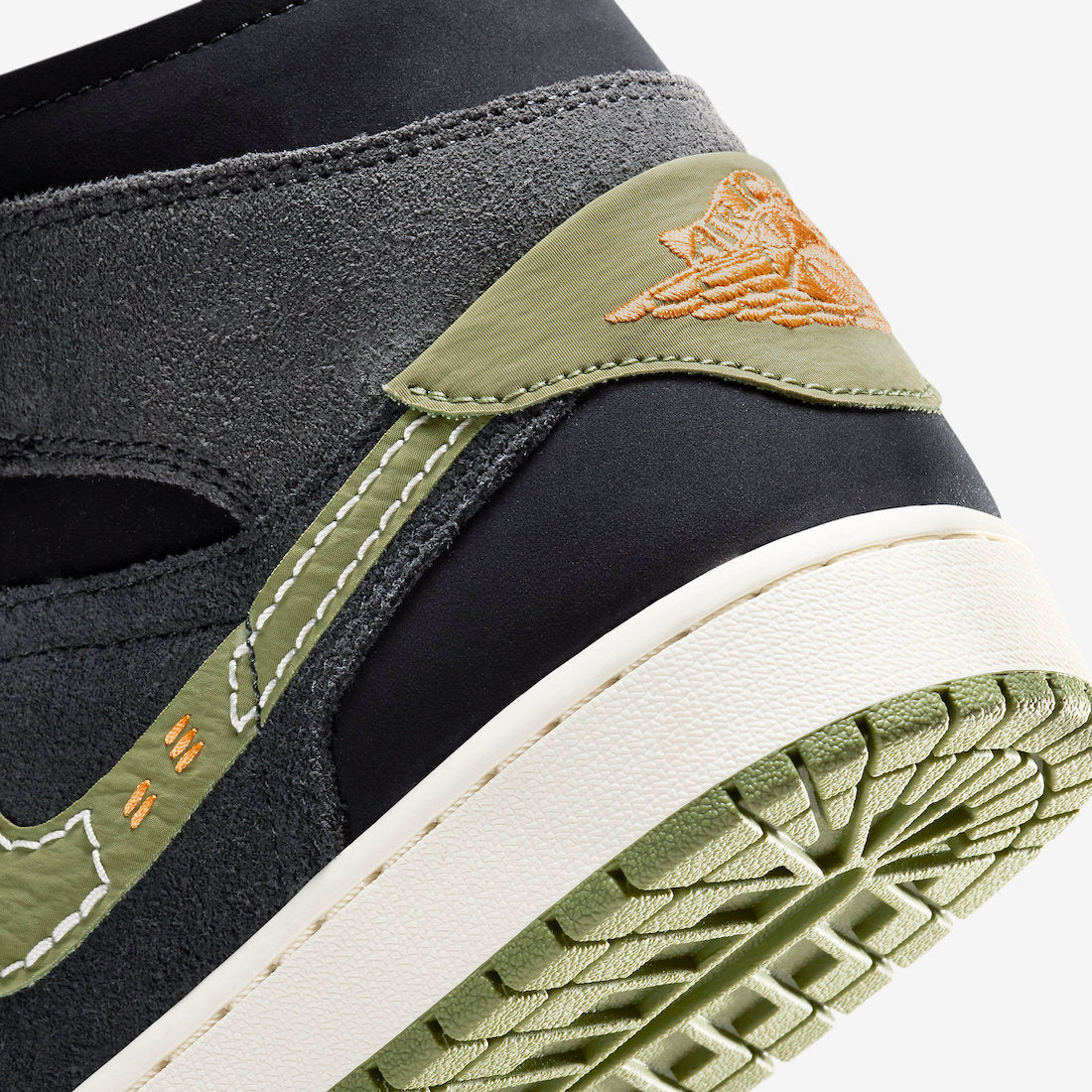 Jordan 1 Mid SE Craft Anthracite Light Olive - Vista 8
