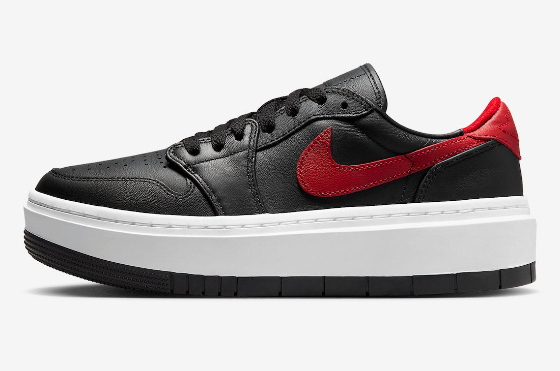 Jordan 1 Elevate Low Black Gym Red White (Women's) - Vista 2