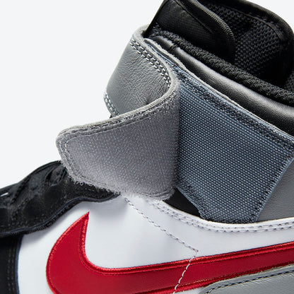 Jordan 1 High FlyEase Black Particle Grey Gym Red - Vista 5