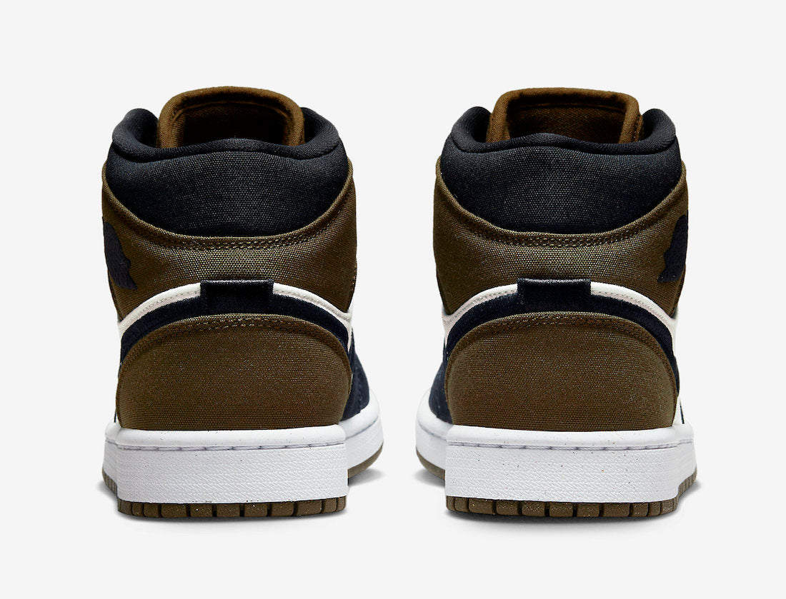 Jordan 1 Mid Olive Toe (Women's) - Vista 5