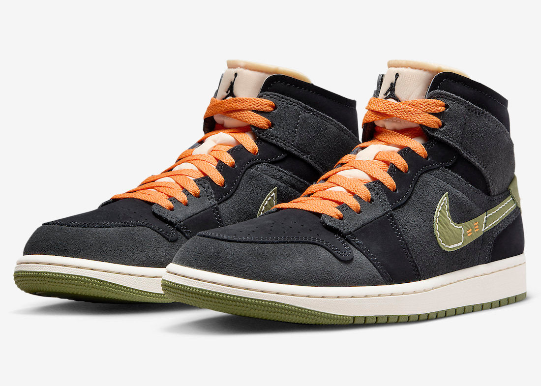 Jordan 1 Mid SE Craft Anthracite Light Olive - Vista 1