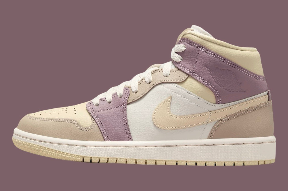 Jordan 1 Mid Light Orewood Brown Taupe Grey (Women's) - Vista 2