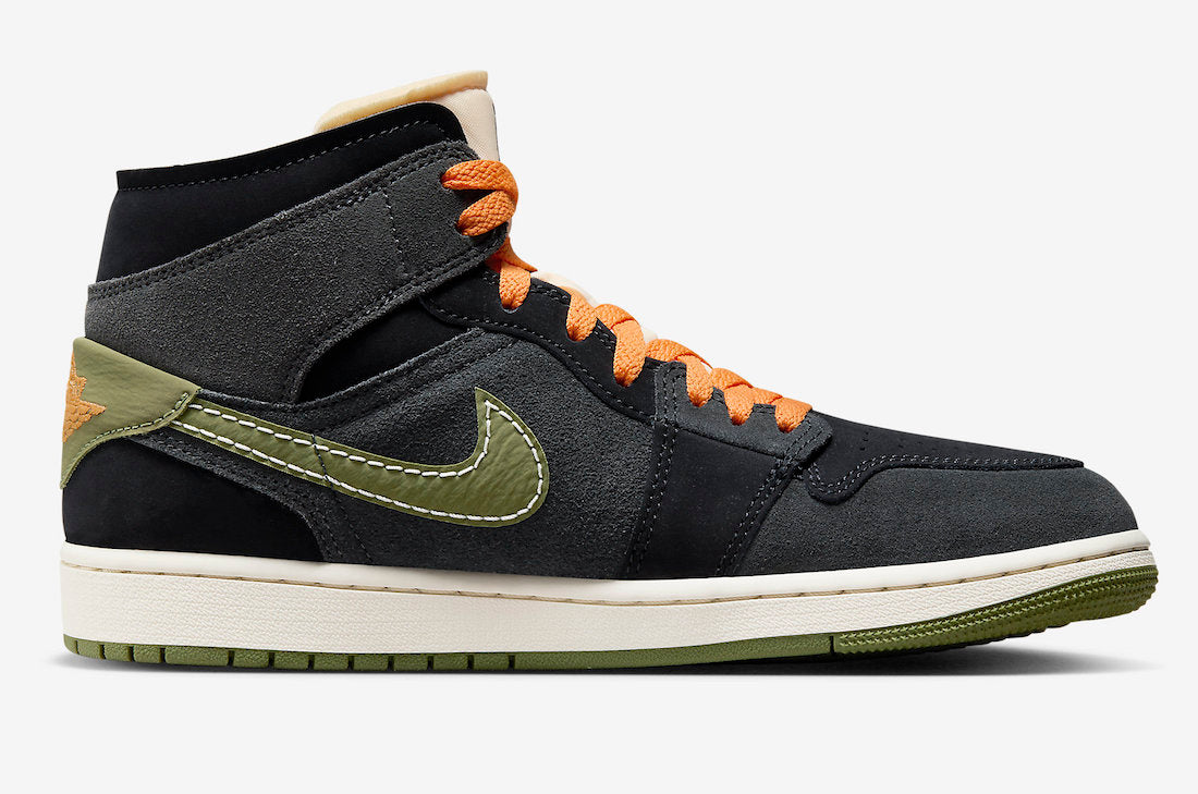 Jordan 1 Mid SE Craft Anthracite Light Olive - Vista 3