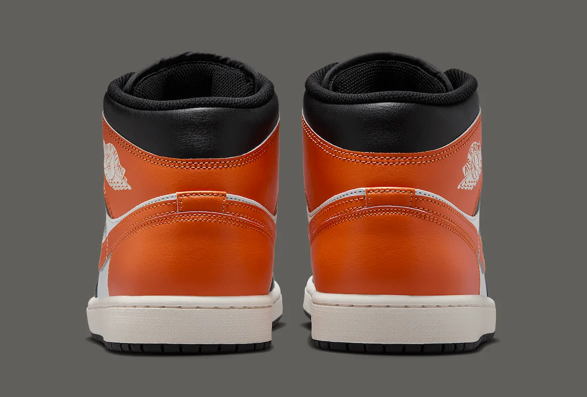 Jordan 1 Mid Black Toe Starfish - Vista 5