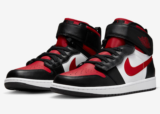 Jordan 1 High FlyEase Black White Fire Red - Vista 1