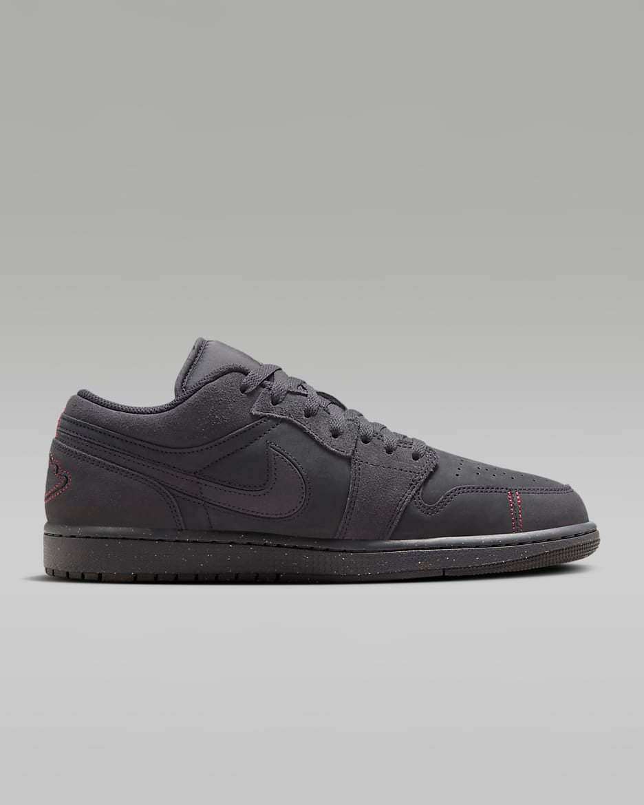 Jordan 1 Low SE Craft Dark Smoke Grey Varsity Red - Vista 3