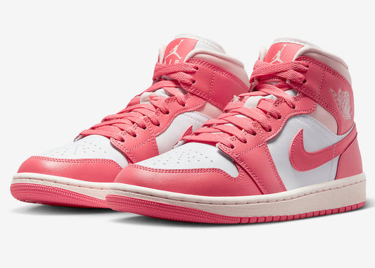 Jordan 1 Mid Strawberries and Cream (Women's) - Vista 1