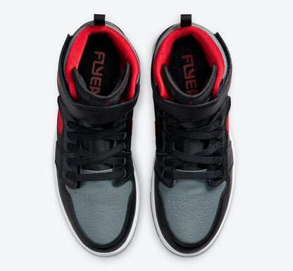 Jordan 1 High FlyEase Black Gym Red Smoke Grey - Vista 4