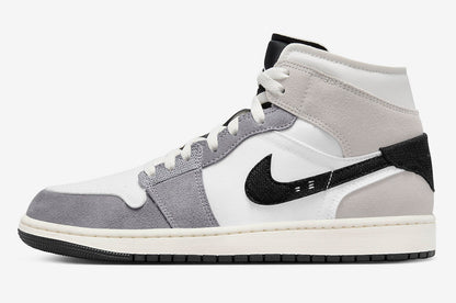 Jordan 1 Mid SE Craft White Cement Grey black - Vista 2