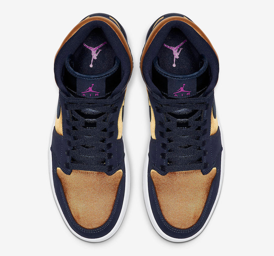 Jordan 1 Mid Obsidian Desert Ochre - Vista 4