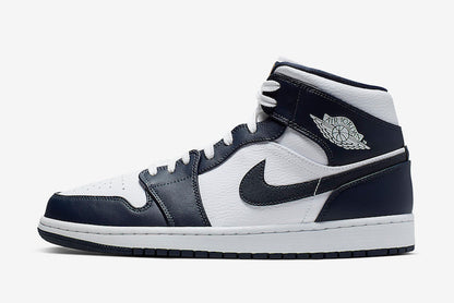 Jordan 1 Mid White Metallic Gold Obsidian - Vista 2
