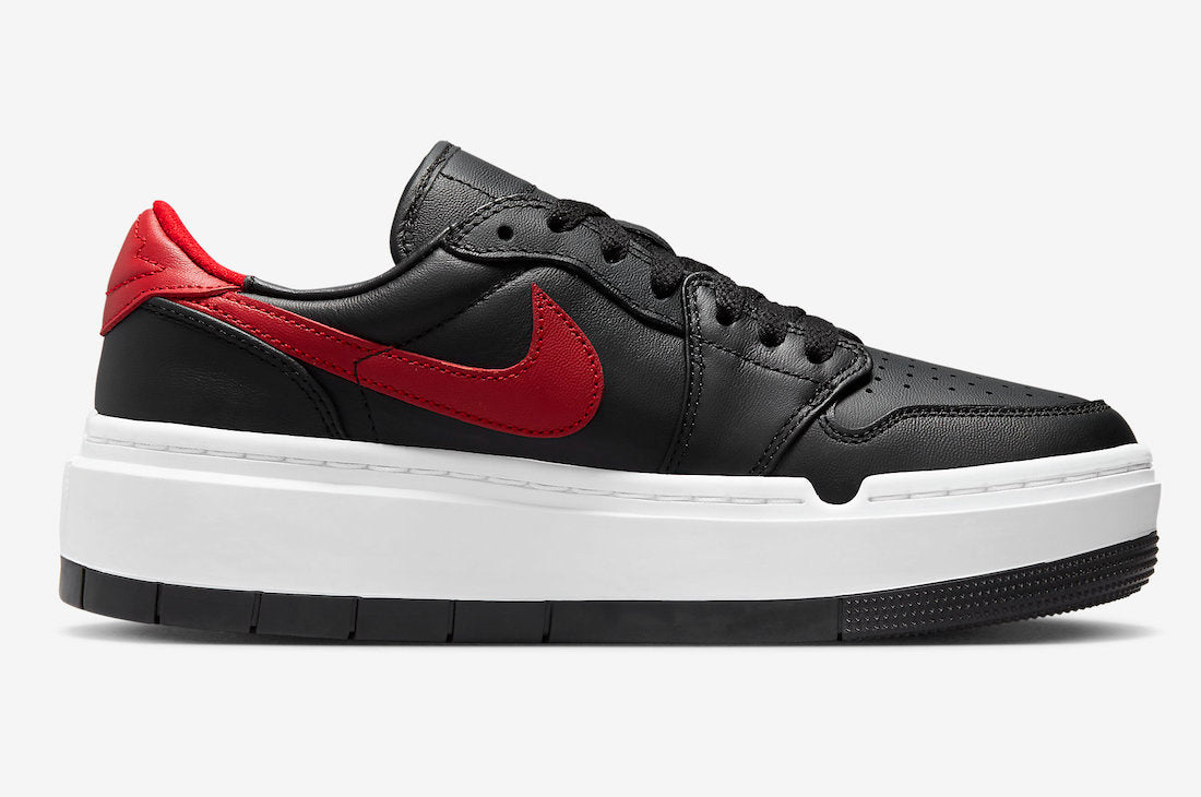 Jordan 1 Elevate Low Black Gym Red White (Women's) - Vista 3