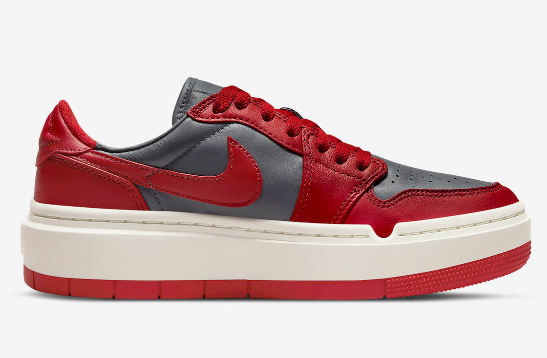 Jordan 1 Elevate Low Dark Grey Varsity Red (Women's) - Vista 3