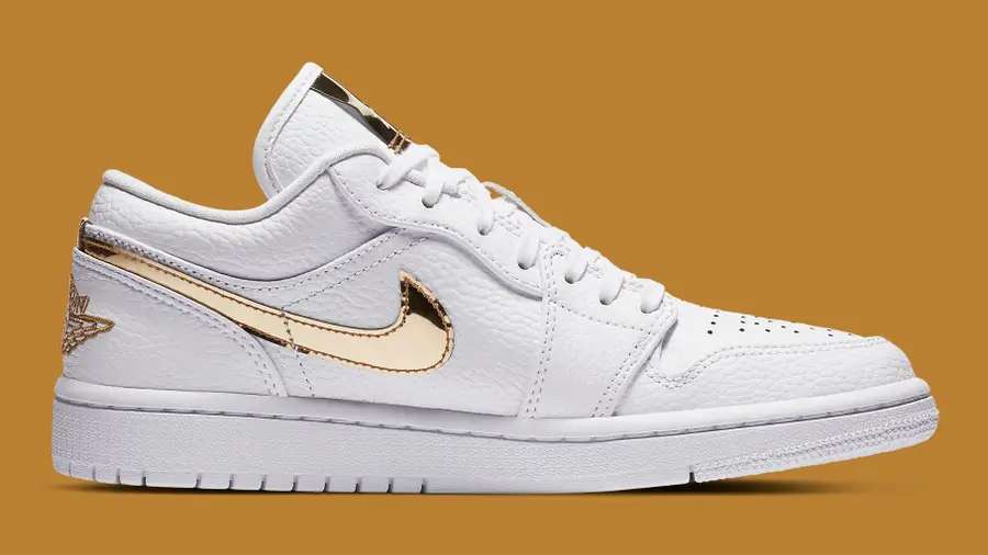 Jordan 1 Low White Metallic Gold - Vista 2