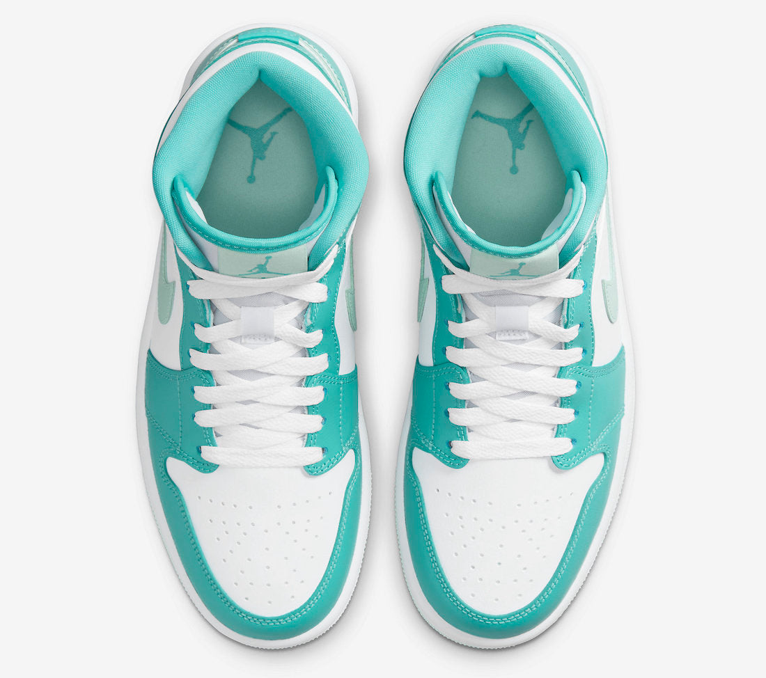 Jordan 1 Mid Washed Teal (Women's) - Vista 4