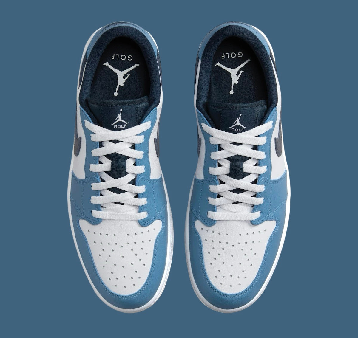 Jordan 1 Low Golf White Aegean Storm - Vista 4