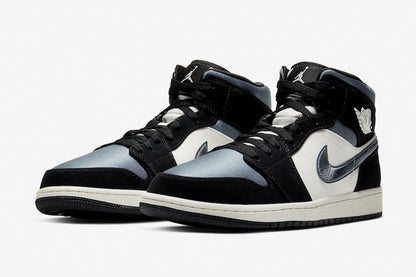 Jordan 1 Mid Satin Grey Toe - Vista 3