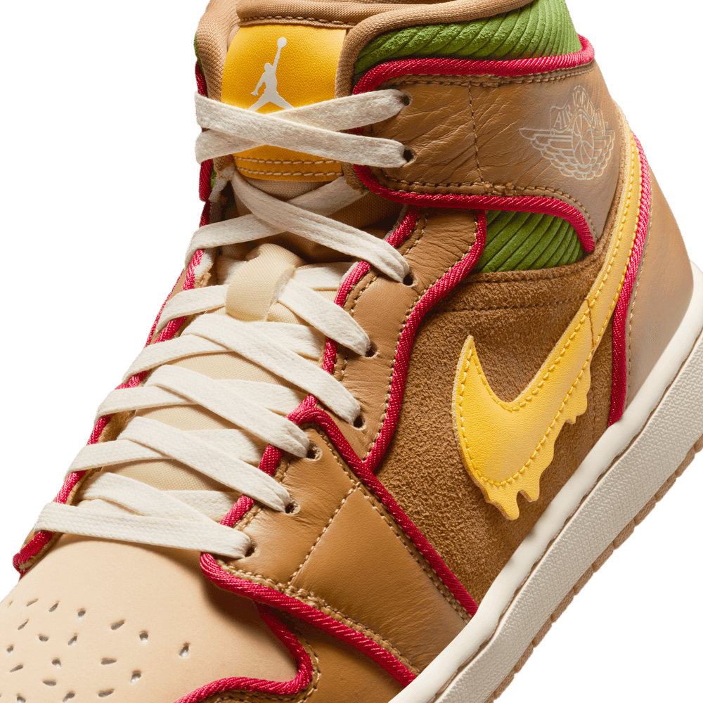 Jordan 1 Mid SE Cheeseburger - Vista 7